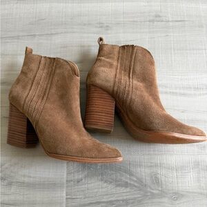 Marc Fisher Suede Ankle Block Heel Boot